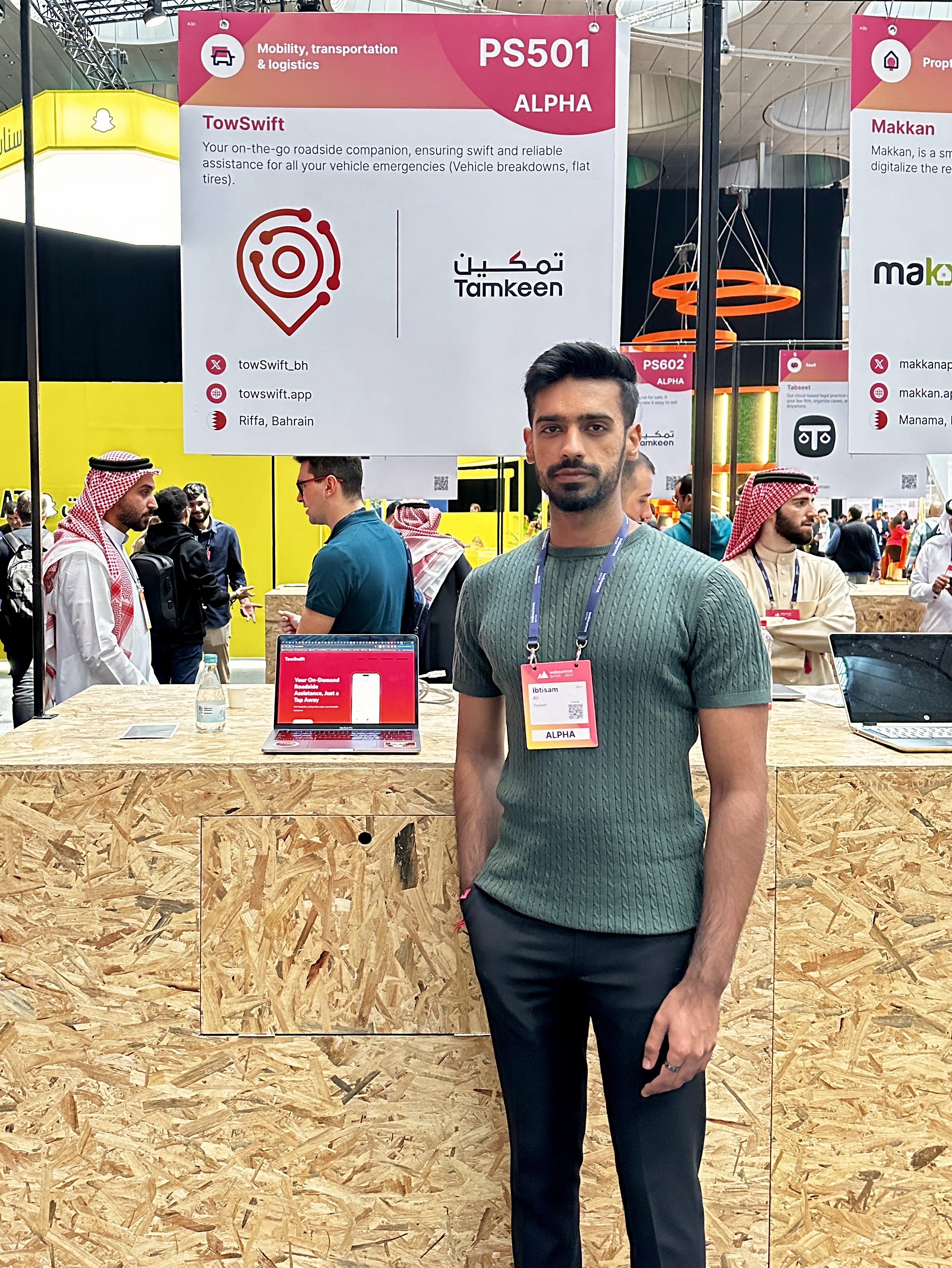 Web Summit Qatar 2024 - Startup Showcase 2024 Award - Ibtisam Ali Ibtisam Ali - Web Summit Qatar 2024 - Startup Showcase 2024 award certificate by Web Summit Qatar & Tamkeen